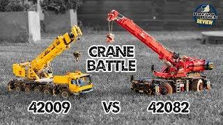 LEGO Technic Crane Battle - 42009 Mobile Crane MK II vs 42082 Rough Terrain Crane