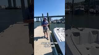 Neat Tricks You Can Use At the Docks if Boating Solo: Bridge Marina Boating Tips! #boat #shorts