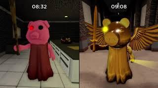 Roblox Piggy GURT VS GOLD PIGGY JUMPSCARE! Roblox Piggy Comparison