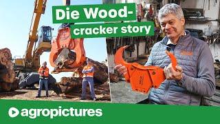 Holz spalten XXL: Die Woodcracker story | Westtech Spaltzange, Baumschere, Roderechen, Wurzelschere