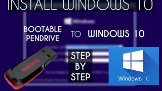 How to install windows 10 by making bootable pendrive Step By Step