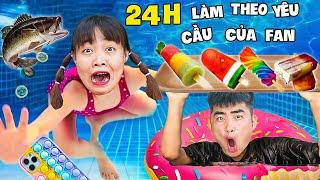 Gấu Đỏ TV - Thử Thách Làm Kem Siêu Ngon - 24H Làm Theo Yêu Cầu Các Bạn FAN