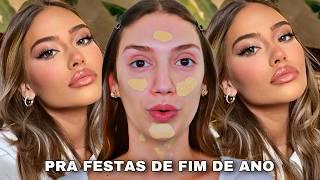 MAKE DE INICIANTES PRA FESTAS DE FIM DE ANO APRENDA A FAZER SUA PRÓPRIA MAQUIAGEM TUTORIAL COMPLETO