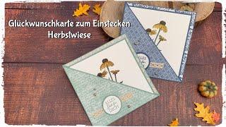 Glückwunschkarte zum Einstecken Herbstwiese mit den Produkten von Stampin´Up!