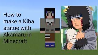 How to make a Kiba statue with Akamaru in Minecraft