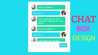 How to Create Chat Box using HTML and CSS