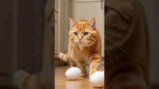 Misti Steals an Egg!  | Caught by the Angry Chicken  | #shorts #cat