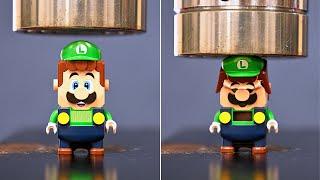 Lego Mario Characters CRUSHED By Hydraulic Press @SMG4 #Mario #Lego