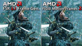 AFMF 2 vs FSR 3.1 Frame Gen - AMD Fluid Motion Frames 2 Comparison