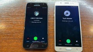 Samsung Galaxy J3 2017 vs Samsung Galaxy J7 2016 WhatsApp Incoming Calls. Android 9 & 8