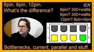 GPU 6 pin 8 pin (nvidia) 12 pin connector explained - 75w 150w 250w 360w - adaptors and stuff