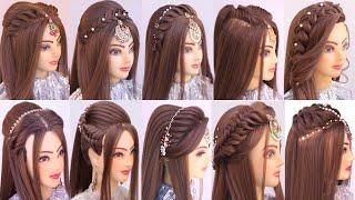 10 super Elegant open hairstyle for New Year l bridal hairstyles kashee's l engagement look