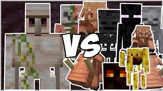 Iron Golem vs Nether Army - Minecraft Mob Battle