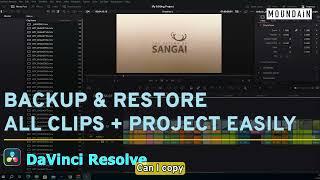 How to Share or Backup and Restore Project + media in Davinci Resolve easily