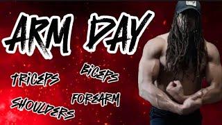 Arm Day Bicep Tricep Shoulder Forearm Dumbbell Workout