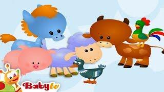 Farm Animal Sounds & Names for Kids & Toddlers     | Catoons @BabyTV