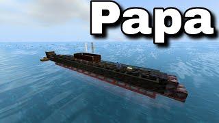 К-222 проект 661 "Анчар" (Papa) (ПЛАРК/SSGN) | Minecraft Tutorial | 1:5 Scale