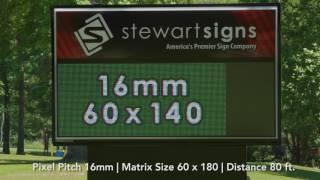 16mm 60-High TekStar LED Sign | Church LED Signs