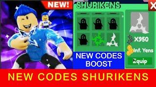 *NEW CODES SHURIKEN AND NEW CODES BOOST*   SHURIKEN TAPPING ROBLOX | 19 January 2021