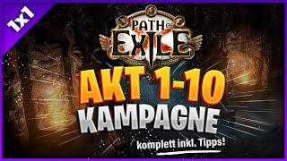 KOMPLETTER Kampagne Leveling Guide: Akt 1-10 mit Tipps für Path of Exile