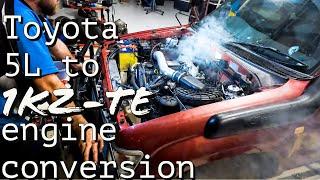 Toyota 5L to 1KZ-TE Conversion Part 2 - Starting up and the test drive