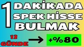 1 DAKİKADA SPEK HİSSE SENEDİ BULMAK