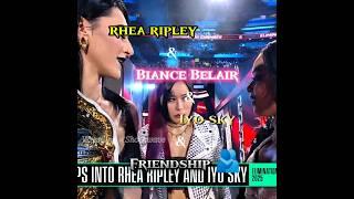 Rhea ripley × Biance Belair × Iyo sky Friendship🫂 #shorts #wwe #viral
