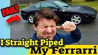 V12 Ferrari 456GT Wide Open Exhaust Mistake - Flying Wheels -