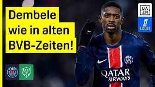 Dembele macht den Robben-Move! PSG gewinnt wildes Hin und Her: PSG - St. Etienne | Ligue 1 | DAZN