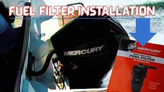 How To FAST & EASY Mercury 225HP Outboard FUEL/WATER Separator FILTER INSTALLATION