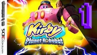 Kirby: Planet Robobot - 100% Walkthrough Part 1 - Level 1 - 1 (All Code Cubes - Story Mode, English)