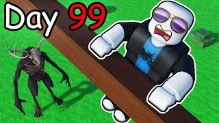i survived 100 DAYS in a Roblox forest...