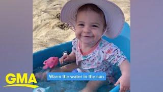 Mom's genius hacks will make bringing baby to the beach a breeze | GMA