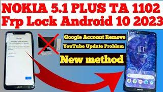 Nokia 5.1 Plus  TA 1102 FRP Bypass Android 10 FRP Lock Remove 2023 | Without PC