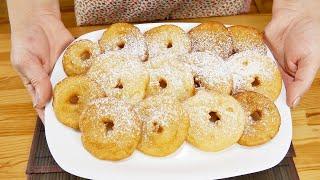 Lazy donuts from apples  Apples in batter