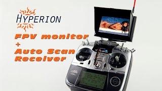 Hyperion 4.3" Auto Scan FPV Monitor (transmitter mounted) - Unboxing + Test