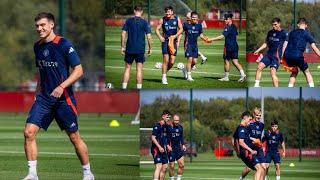 Man United New Signing Ugarte First Training at Carrington with The Red Devils Squad