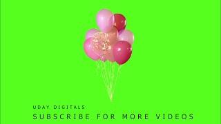 Balloons green screen, party balloons, new year balloons, birthday balloons, animation balloons free