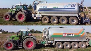 Fendt 930 Vario + Visini CB4 280 & Bossini B4 350 slurry spreaders