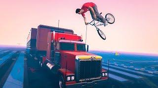 САМЫЕ УДАЧНЫЕ ТРЮКИ НА BMX И МОТОЦИКЛЕ РАКЕТЕ В ГТА 5 - GTA 5 ТРЮКИ