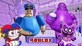 BABY POMNI vs GRIMACE BARRY'S PRISON RUN! #roblox #obby #tadc