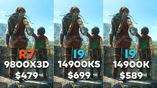 Ryzen 7 9800X3D vs i9 14900KS vs i9 14900K - Test in 13 Games on 1440p & 4K