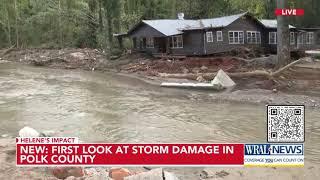 First look at storm damage in Polk County, North Carolina