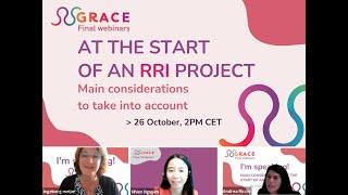 GRACE final webinar: Main considerations at the start of an RRI project