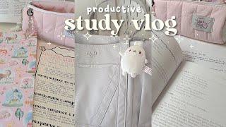 productive study vlog ️ being productive, early mornings, new bag (FT. MaH)