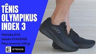 Tênis Masculino Caminhada Esportivo Olympikus Index 3 Preto