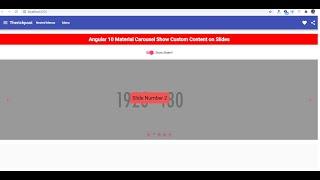 Angular 10 Material Carousel Show Custom Content on Slides