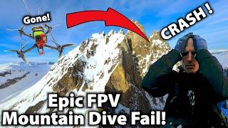 I Crashed My FPV Drone At The Top!  No Way To Get It Back!