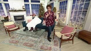 Earth Origins Leather Heeled Boot - Wheaton Whitley on QVC