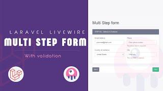 Multi Step Form Using Laravel & Livewire